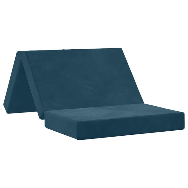 vidaXL Canapé-lit pliable 100 x 67 x 45 cm Bleu