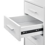 Caisson à roulettes mobile avec 5 tiroirs en MDF 63 cm blanc 03_0001245