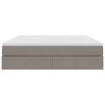 vidaXL Lit avec rangement et matelas Taupe 160 x 200 cm Polyester