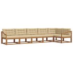 vidaXL Ensemble de canapés d'extérieur 6 pc Naturel et Beige
