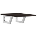 vidaXL Étagère de vasque murale acier et bois de chêne massif