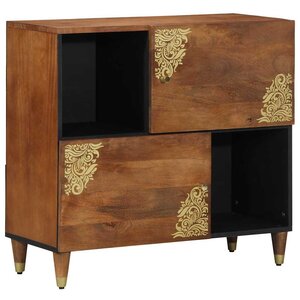 vidaXL Buffet avec porte Marron 80 x 33 x 75 cm Bois de mangue massif
