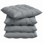 vidaXL Coussins de siège 2 Pièces Gris clair 40 x 40 x 6 cm tissu