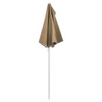 vidaXL Demi-parasol de jardin avec mât 180x90 cm taupe