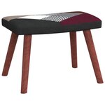 vidaXL Chaise à bascule avec tabouret Patchwork Tissu