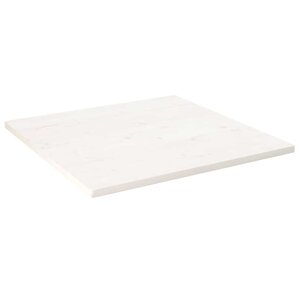 vidaXL Dessus de table blanc 80x80x2 5 cm bois de pin massif
