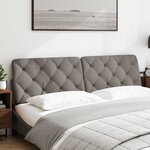 vidaXL Coussin de tête de lit taupe 180 cm tissu