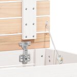 vidaXL Panier à linge blanc 88 5x44x76 cm Bois massif de pin