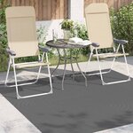 vidaXL Tapis de surface Carré HUARTE Anthracite 200 x 200 cm Polyester