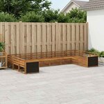 vidaXL Ensembles de canapés 10 pc Bois d'Acacia Massif