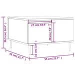 vidaXL Table basse chêne sonoma 55x55x36 5 cm bois d'ingénierie