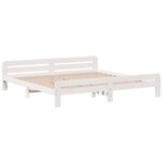 vidaXL Cadre de lit sans matelas blanc 200x200 cm bois massif de pin