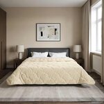 vidaXL Duvet d'été simple Matelassé Crème 200 x 220 cm