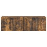 vidaXL Meuble TV mural Chêne fumé 98 x 31 x 30 cm Bois d'ingénierie