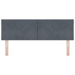 Tête de lit vidaXL Design Blocs Diamants Gris Foncé 160 cm Velours