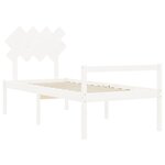 vidaXL Lit pour personne âgée sans matelas blanc bois massif