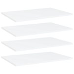 vidaXL Panneaux de bibliothèque 4 Pièces blanc bois d’ingénierie