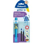 Stylo Roller Griffix Spécial GAUCHERS Neon Fresh Blue à Cartouche PELIKAN