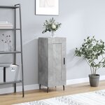 vidaXL Buffet Gris béton 34 5x34x90 cm Bois d'ingénierie