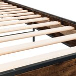 vidaXL Cadre de lit sans matelas chêne fumé 90x190 cm