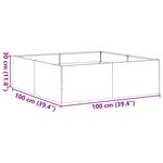 vidaXL Jardinière blanc 100x100x30 cm acier