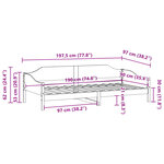 vidaXL Cadre de lit sans matelas blanc 90x190 cm bois de pin massif