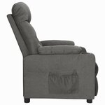 vidaXL Fauteuil inclinable Gris foncé Tissu