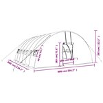 vidaXL Serre avec cadre en acier vert 36 m² 6x6x2 85 m