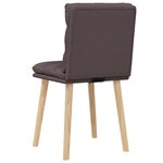 vidaXL Chaises à manger lot de 2 marron foncé tissu