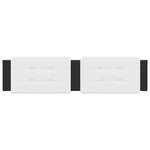 vidaXL Coussin de tête de lit Zadar blanc et noir 193 cm similicuir