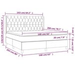 vidaXL Sommier à lattes de lit avec matelas Taupe 160x200 cm Tissu