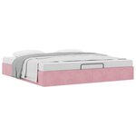 VidaXL Cadre de lit ottoman sans matelas rose 160x200 cm velours
