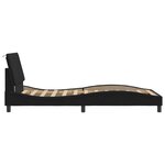 vidaXL Cadre de lit avec LED sans matelas Hanko noir 100x200 cm velours