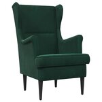 vidaXL Fauteuil Vert foncé Velours