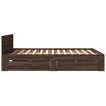 vidaXL Cadre de lit tête de lit sans matelas chêne marron 160x200 cm