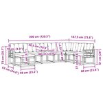 vidaXL Ensemble de canapés d'extérieur 8 pc Blanc et crème