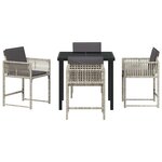 vidaXL Ensemble de salle à manger pour jardin 5 Pièces Gris clair