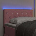 vidaXL Tête de lit LED avec bandes LED Rose 80 cm Velours