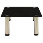 322761 vidaXL TV Stand Black 60x35x17 cm Tempered Glass