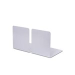 Lot de 2 Serre-livres Métal larges 14 x 12 x 14 cm Argent MAUL