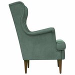 vidaXL Fauteuil Vert Mer Velours
