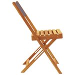 vidaXL Chaises de jardin pliantes lot de 4 tissu et bois massif