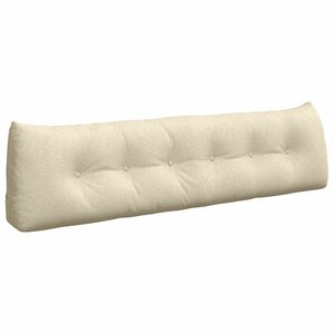 vidaXL Coussin de Dos Crème 180 x 24 x 50 cm tissu