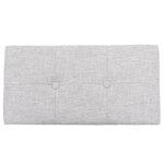 vidaXL Banc avec 2 poufs Jacinthe d'eau Gris