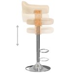 vidaXL Tabourets de bar lot de 2 crème bois courbé et similicuir