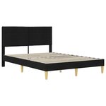 vidaXL Cadre de lit Noir 140 x 190 cm Polyester