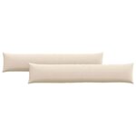 vidaXL Coussins de canapé 2 pc tissu Beige 200 x 40 cm