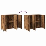 vidaXL Buffet Marron 90 x 34 x 80 cm Bois d'ingénierie