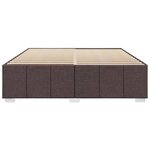 vidaXL Cadre de lit sans matelas marron foncé 200x200 cm tissu