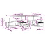 vidaXL 7 pc Ensemble de canapés d'extérieur Gris Naturel et Clair